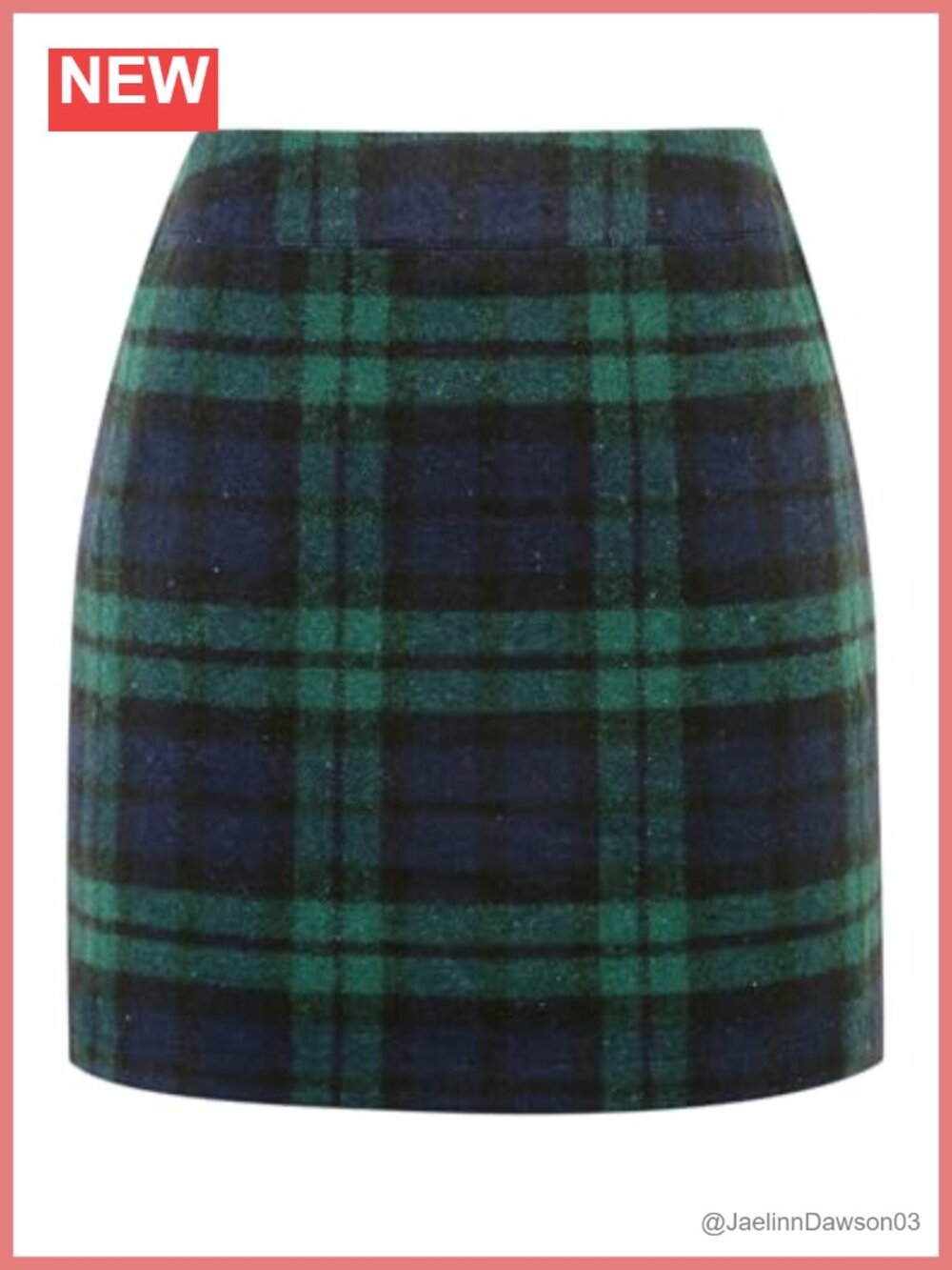 High Waisted Plaid Mini Pencil Skirt Wool Blend Lined Workwear